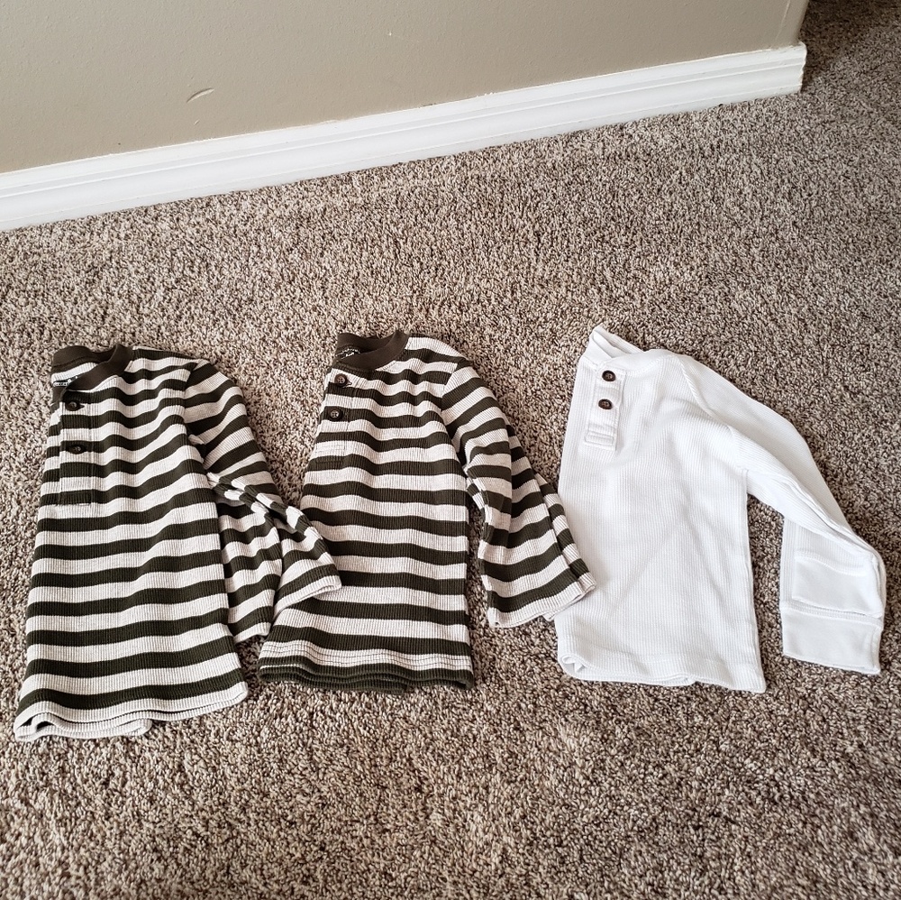 Set of 3 boys henley longsleeve